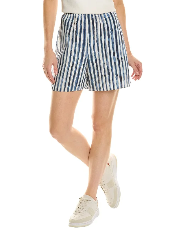 Cuffed Women Shorts for a Laid - Back and Trendy LookVince Painterly Stripe Pull-On Short