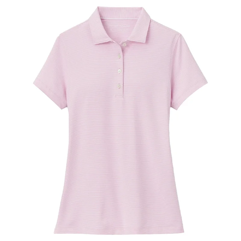 Lace - trimmed polo shirt for a romantic lookWomens Jubilee Button Polo Palmer Pink - 2024