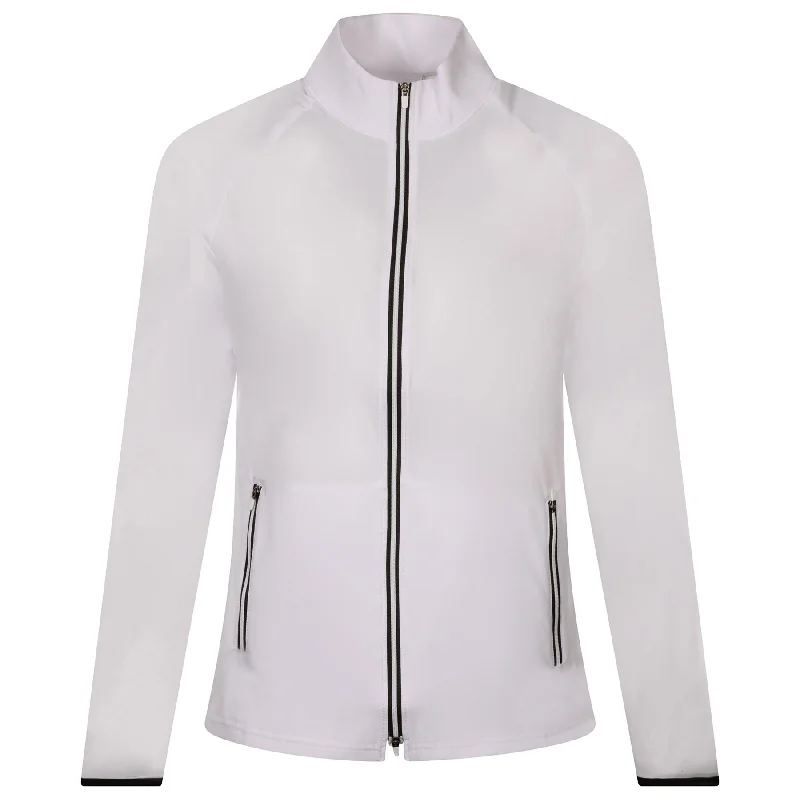 Polo shirt with a scalloped hem for a feminine detailWomens Lightweight Woven Jacket White - 2024