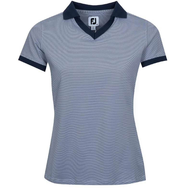 Dry - clean only polo shirt in luxurious silk blendWomens Short Sleeve Open Collar Navy - AW24