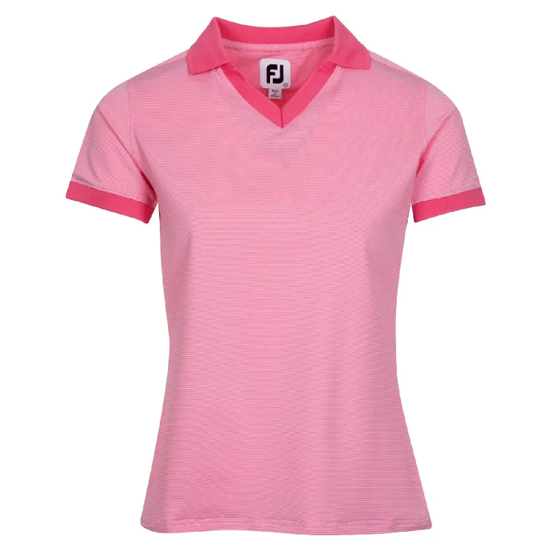 Maternity polo shirt for pregnant women's comfortWomens Short Sleeve Open Collar Pink - AW24