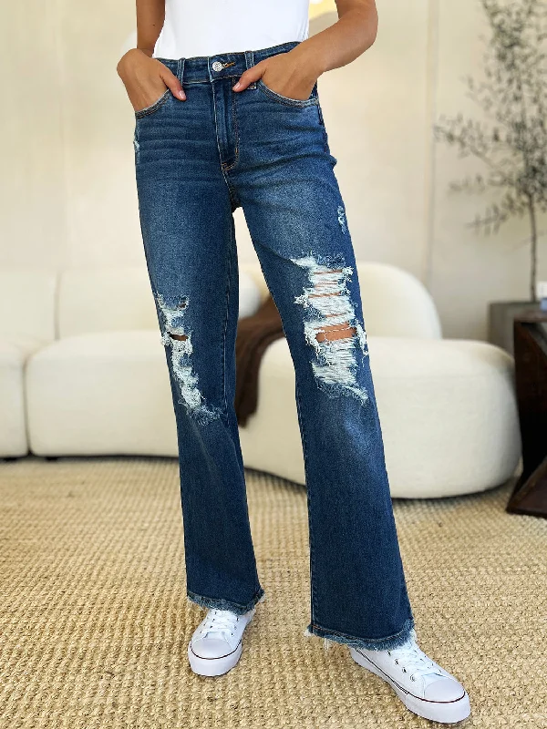 Convertible Straps Bodysuits for Multiple Styling OptionsJudy Blue Mid Rise Distressed Raw Hem Jeans